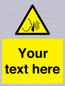 Custom warning sudden loud noise